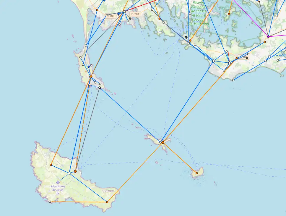 Carte Faisceaux Hertziens Belle Ile En Mer